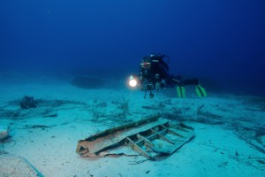 One of the pieces of the plane that was studied during the mission © Octopus Foundation