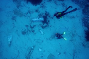 A view from the top of the zone where the plane's debris lay still © Octopus Foundation