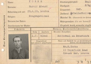 Harold Yorke's prisoner card, soon after he was captured by the Germans in Greece © Yorke Family